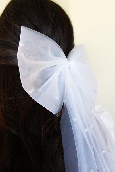 Tulle Pearl Bow