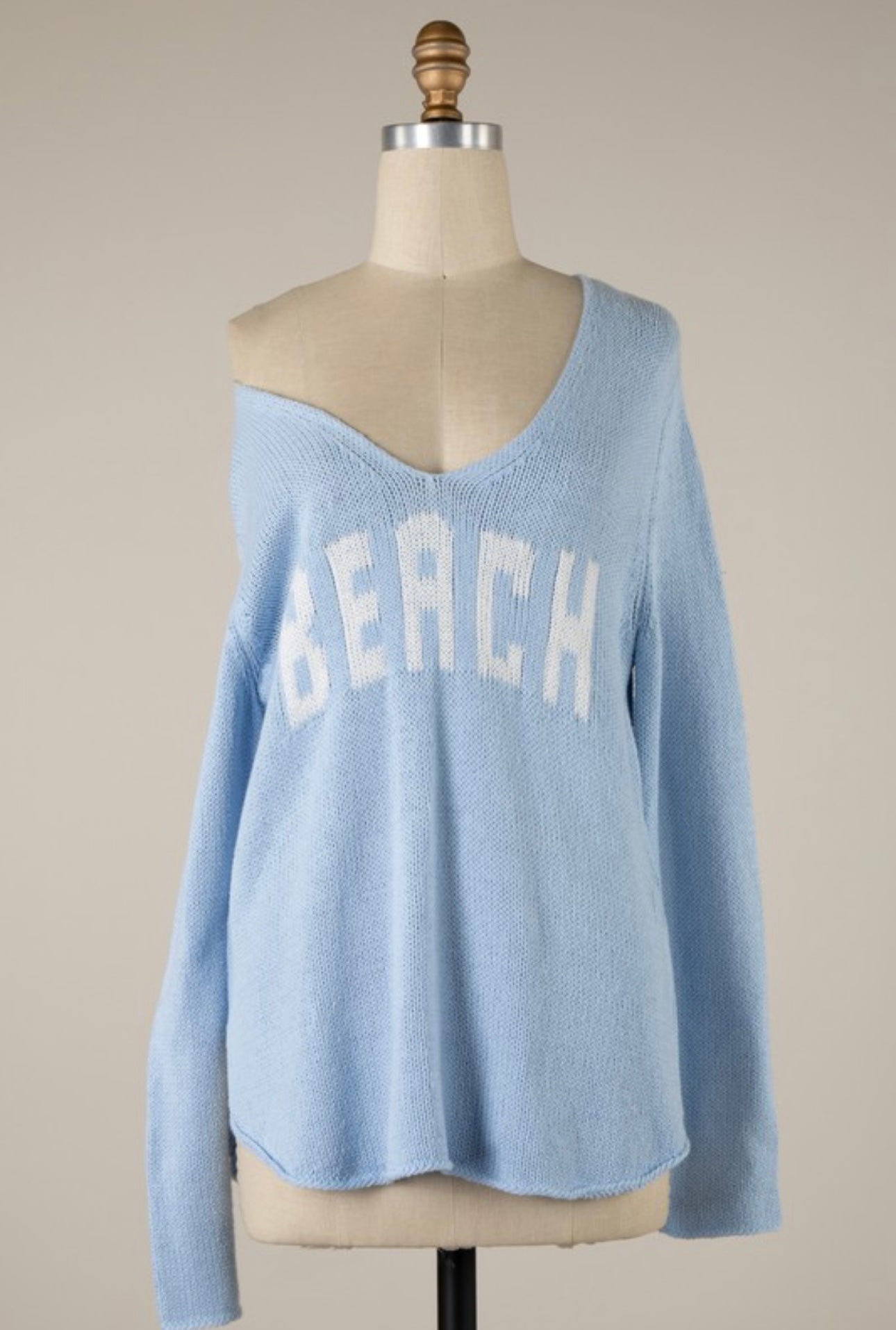 "Beach" Sweater - Blue