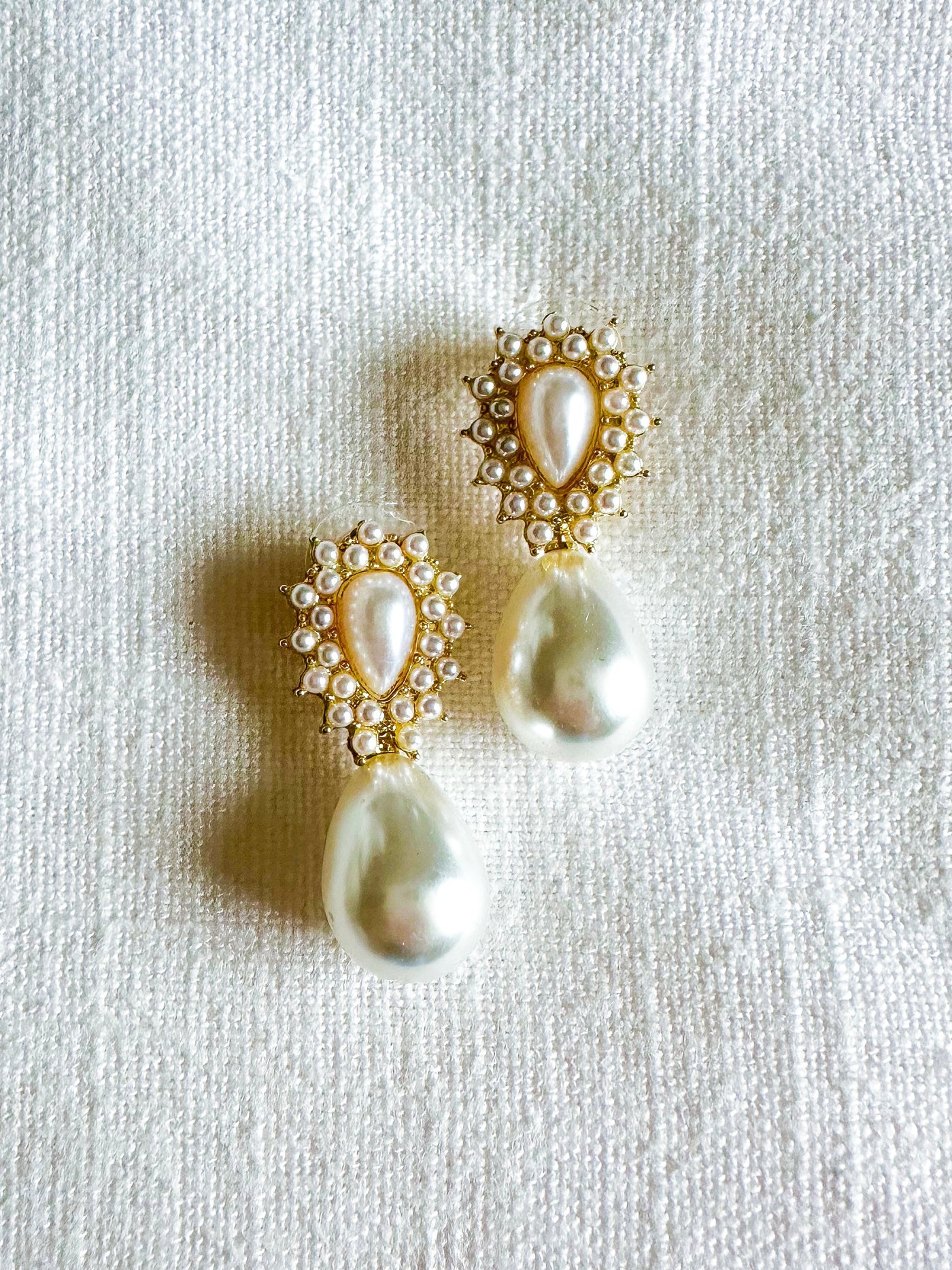 Pear Pearl Drop Earrings